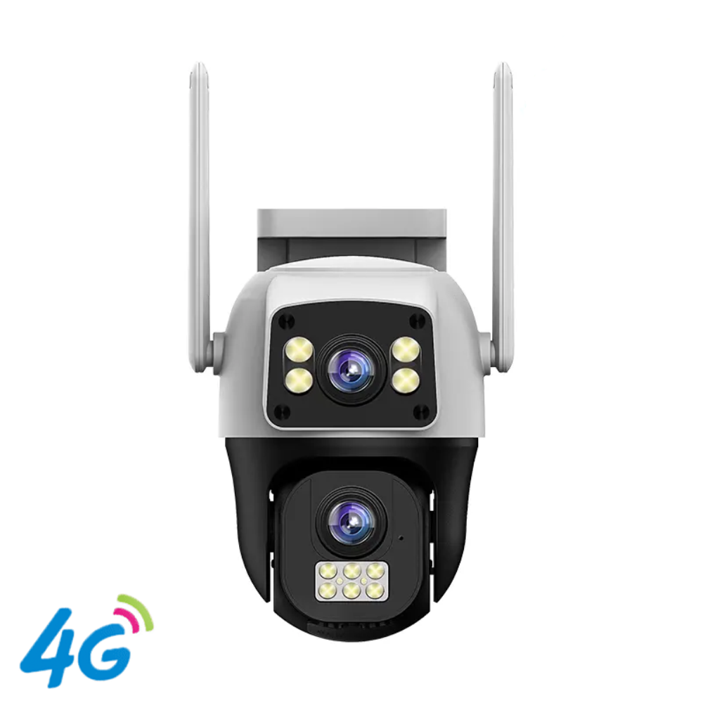 CCTV 2Mp 4G Sim PTZ Outdoor Night Vision Color Dual Lens Camera
